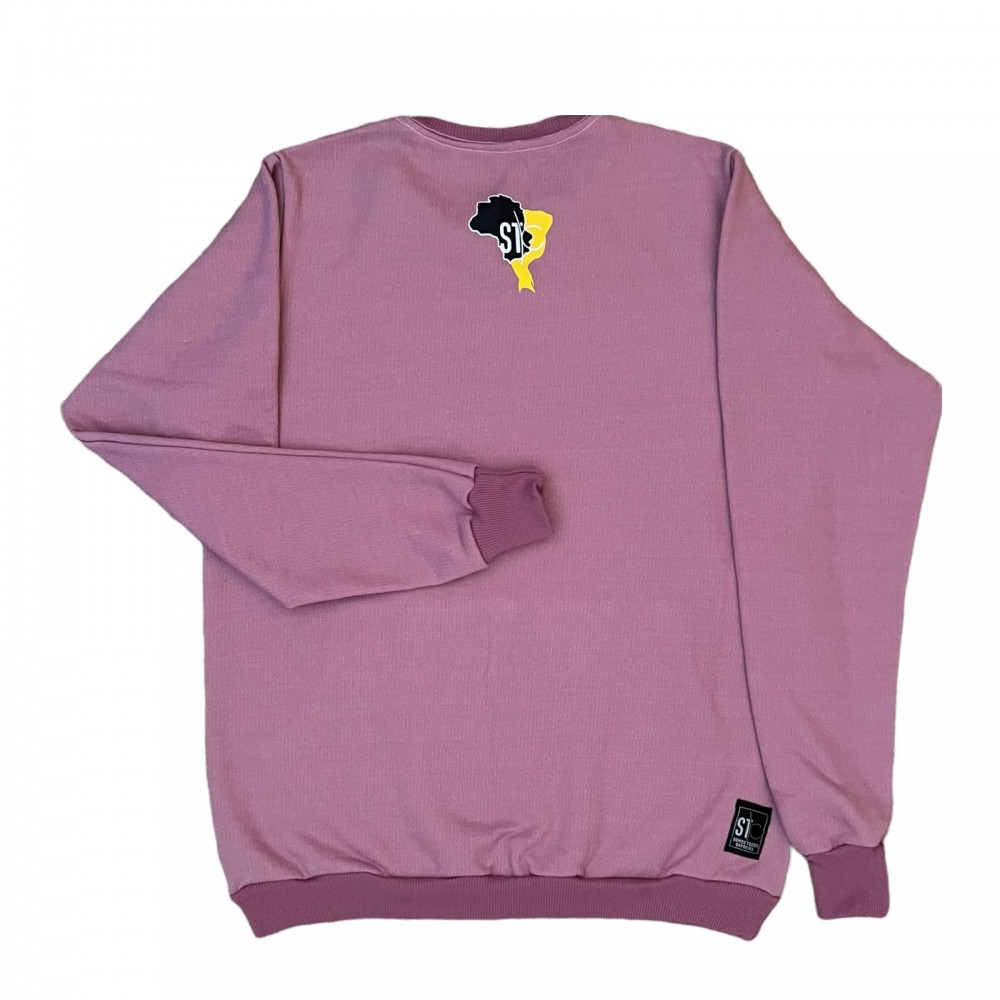 Blus o Moletom Canguru Somos Resist ncia Rosa Pastel